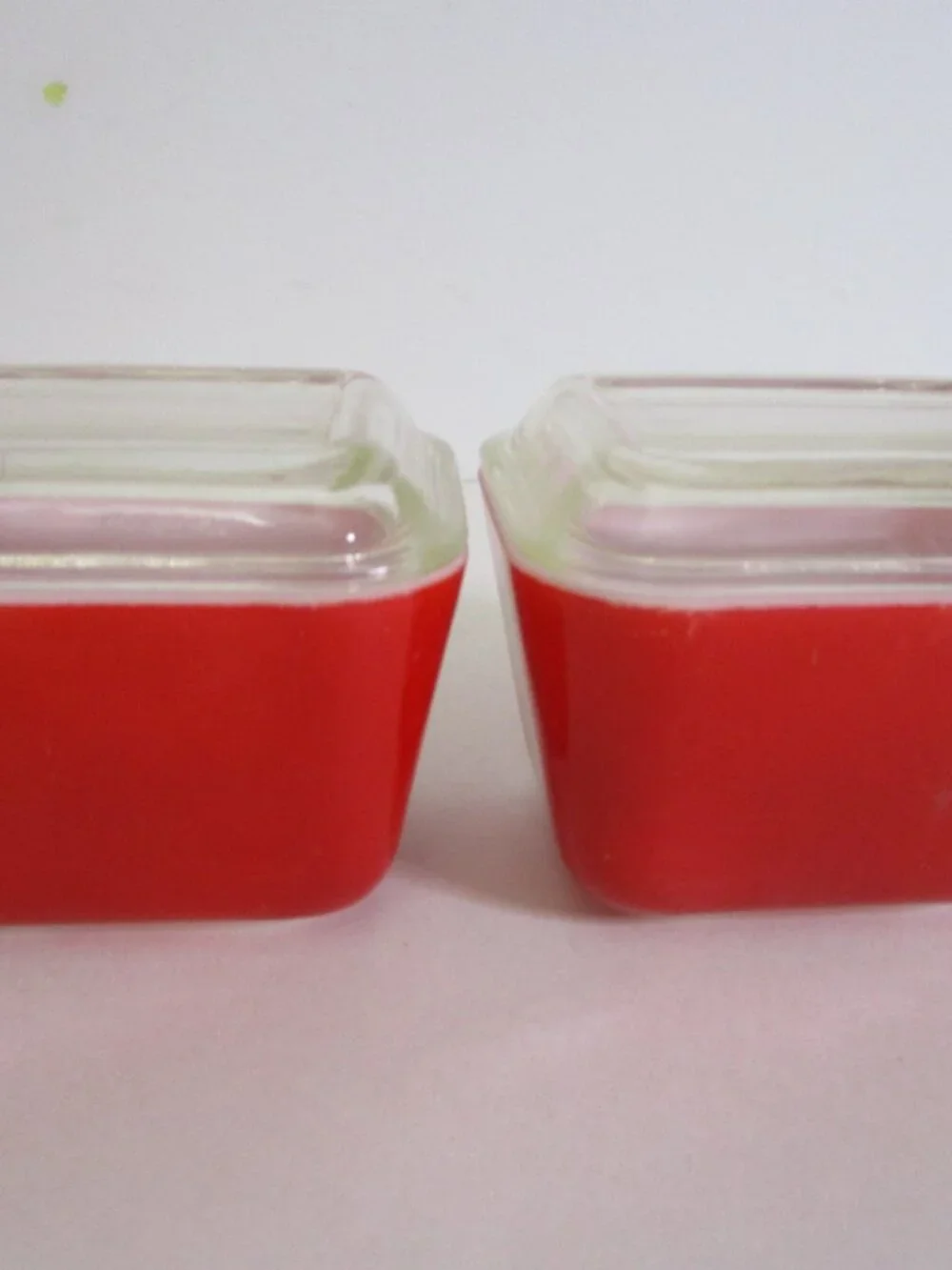 501 Fridgies Primary Red Ridge Top Lids USA Vintage 1950s